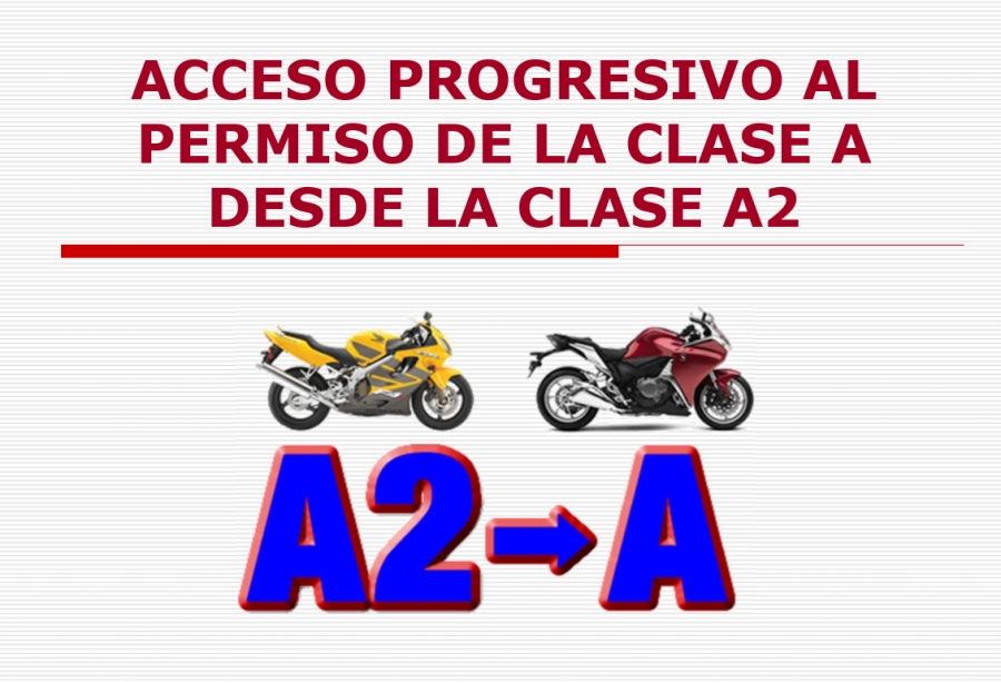 Acceso progresivo al permiso de la CLASE A desde la CLASE A2